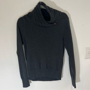 Jeanne Pierre Gray Cowl Neck Sweater